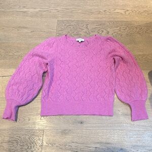White + Warren Women's Cable Knit Sweater - Pink Size M